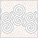 INVENTORY REDUCTION - Becker's Crop Circles PAPER longarm quilting pantograph design by Barbara Becker