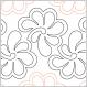Feathers in Bloom PAPER longarm quilting pantograph design by Barbara Becker