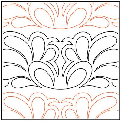 INVENTORY REDUCTION...Feather Flower Petite quilting pantograph pattern by Darlene Epp