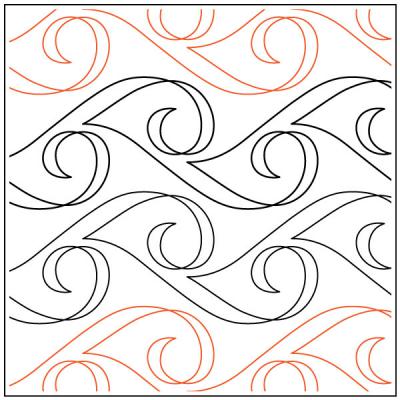 Madeleine Scroll Border quilting pantograph pattern by Darlene Epp