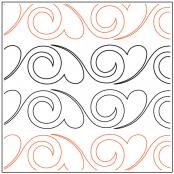 CLOSEOUT...Darlene's Feather and Swirl #1 quilting pantograph pattern by Darlene Epp
