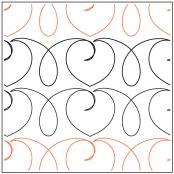 Hearts and Loops PAPER pantograph quilting pattern by Darlene Epp 1