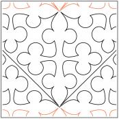 New Clover PAPER longarm quilting pantograph design by Darlene Epp