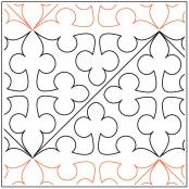 New Clover PAPER longarm quilting pantograph design by Darlene Epp 1