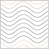 INVENTORY REDUCTION - Serpentine PAPER longarm quilting pantograph design by Darlene Epp