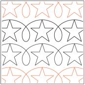 INVENTORY REDUCTION - Stars 'n Loops PAPER longarm quilting pantograph design by Darlene Epp