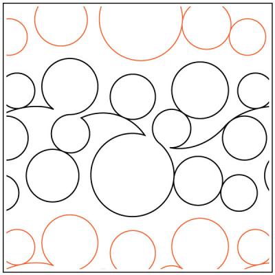 INVENTORY REDUCTION...More Bubbles Border quilting pantograph pattern by Dave Hudson