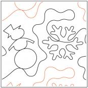 Snowman In Snow quilting pantograph pattern by Dave Hudson