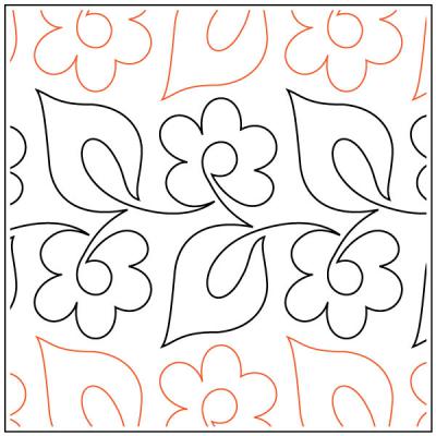 INVENTORY REDUCTION - Daisy Duo PAPER longarm quilting pantograph design by Dave Hudson