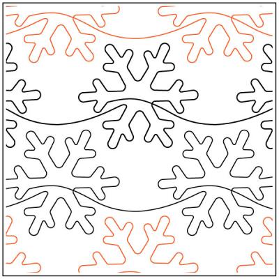 Winter White Border PAPER longarm quilting pantograph design by Dave Hudson
