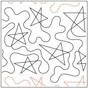 INVENTORY REDUCTION - Criss Cross Stars quilting pantograph sewing pattern by Dave Hudson