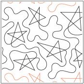 Falling Stars - Quilting Pantograph Pattern — Quilting Pantographs