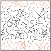 INVENTORY REDUCTION - Criss Cross Stars PAPER longarm quilting pantograph design by Dave Hudson 2