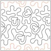 INVENTORY REDUCTION - Meandering Hearts PAPER longarm quilting pantograph design by Dave Hudson