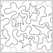 Meandering Stars quilting pantograph sewing pattern by Dave Hudson