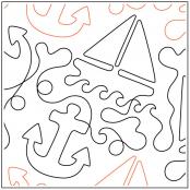 INVENTORY REDUCTION - Sea Worthy PAPER longarm quilting pantograph design by Dave Hudson