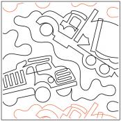 Trucks quilting pantograph sewing pattern by Dave Hudson