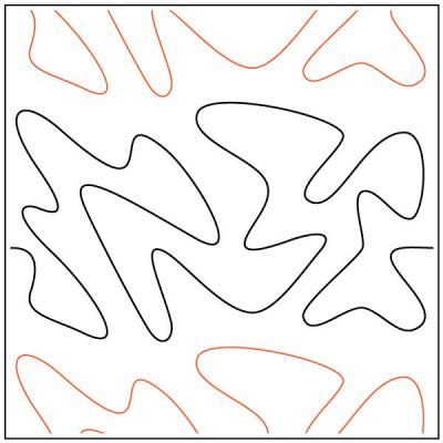 Boomerangs quilting pantograph pattern by Dave Hudson