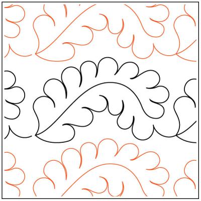 INVENTORY REDUCTION - Dave's Feathered Border PAPER longarm quilting pantograph design by Dave Hudson