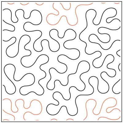 INVENTORY REDUCTION - Interlocking Meander PAPER longarm quilting pantograph design by Dave Hudson
