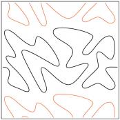 INVENTORY REDUCTION - Boomerangs PAPER longarm quilting pantograph design by Dave Hudson 1