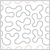INVENTORY REDUCTION - Crazy Puzzle PAPER longarm quilting pantograph design by Dave Hudson