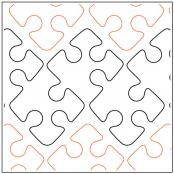 INVENTORY REDUCTION - Dave's Jigsaw Border PAPER longarm quilting pantograph design by Dave Hudson