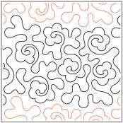 INVENTORY REDUCTION - Floral Meander PAPER longarm quilting pantograph design by Dave Hudson 1