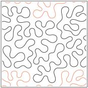 Interlocking Meander PAPER longarm quilting pantograph design by Dave Hudson