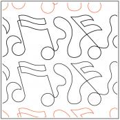 Music Notes Border quilting pantograph pattern by Dave Hudson
