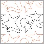 Falling Stars - Quilting Pantograph Pattern — Quilting Pantographs