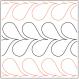 CLOSEOUT - Feather Border PAPER longarm quilting pantograph design by Dave Hudson