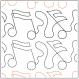 Music Notes Border PAPER longarm quilting pantograph design by Dave Hudson