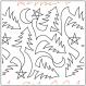 Pine Tree Meander quilting pantograph pattern by Deb Geissler
