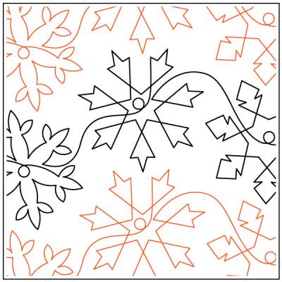 Debs Snowflakes quilting pantograph sewing pattern by Deb Geissler