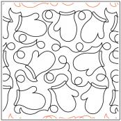 Debs Mittens PAPER longarm quilting pantograph design by Deb Geissler