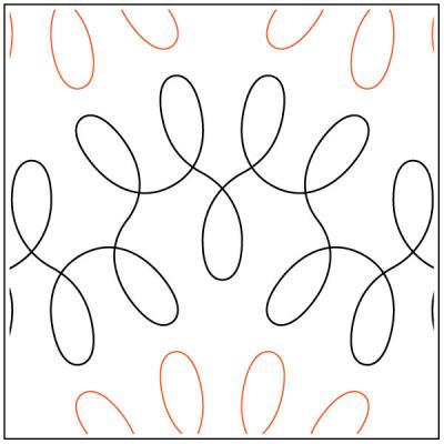 Lacey Loops quilting pantograph pattern by Jessica Schick