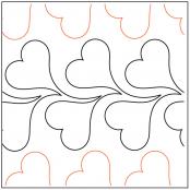 INVENTORY REDUCTION - Crazy Hearts quilting pantograph pattern by Jessica Schick