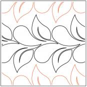 INVENTORY REDUCTION - Flirty Feathers and Leaves PAPER longarm quilting pantograph design by Jessica Schick