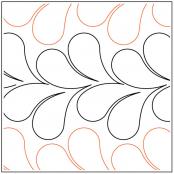 Flirty Feathers PAPER longarm quilting pantograph design by Jessica Schick