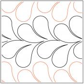 INVENTORY REDUCTION - Flirty Feathers PAPER longarm quilting pantograph design by Jessica Schick