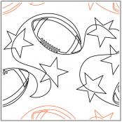 INVENTORY REDUCTION - Football Stars PAPER longarm quilting pantograph design by Jessica Schick