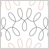 INVENTORY REDUCTION - Lacey Loops PAPER longarm quilting pantograph design by Jessica Schick