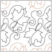 Maple Swirl PAPER longarm quilting pantograph design by Jessica Schick