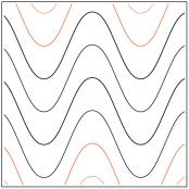 Sound Wave PAPER pantograph quilting pattern by Jessica Schick