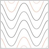 INVENTORY REDUCTION - Sound Wave PAPER pantograph quilting pattern by Jessica Schick