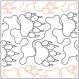 Bear Paw quilting pantograph pattern by Jessica Schick