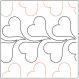 Crazy Hearts PAPER longarm quilting pantograph design by Jessica Schick