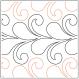 Flirty Feathers and Curls quilting pantograph pattern by Jessica Schick