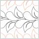 Flirty Feathers and Leaves quilting pantograph pattern by Jessica Schick